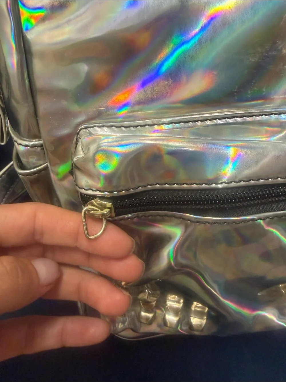Zumba Funked Up Silver Holographic Backpack